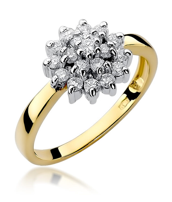 Auksinis žiedas su Deimantais