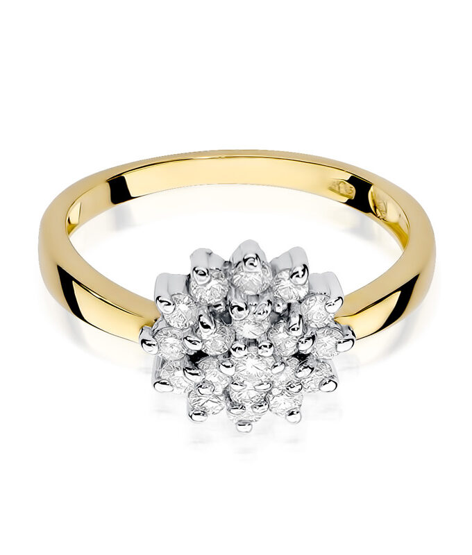 Auksinis žiedas su Deimantais