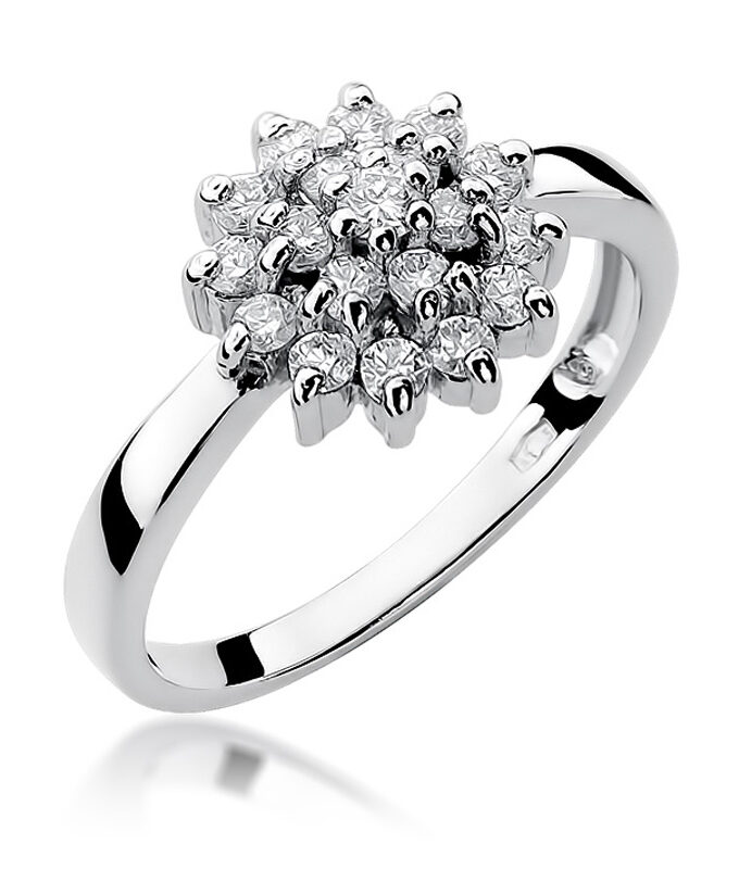 Auksinis žiedas su Deimantais