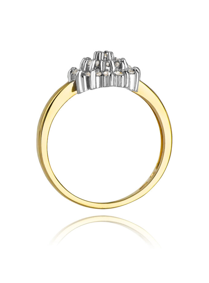 Auksinis žiedas su Deimantais