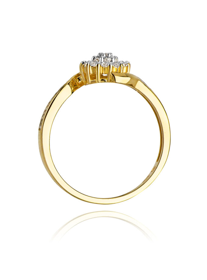 Auksinis žiedas su Deimantais